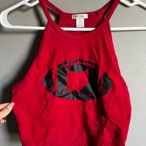 Womens Ohio State Football Cropped Tank-Top Size M